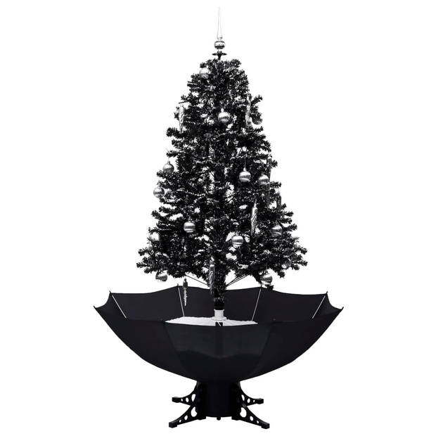 The Living Store Kunstkerstboom - Opvallende kerstboom met vallend sneeuw - 170 cm - Zwart