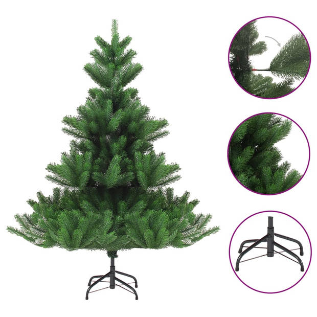 The Living Store Nordmann Kerstboom 180cm groen PE/staal - 144cm diameter - 1.050 uiteinden