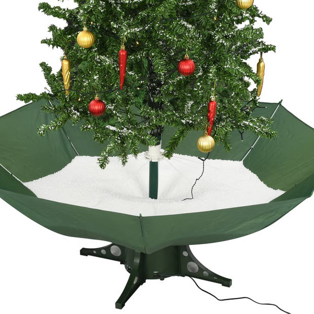 vidaXL Kerstboom sneeuwend met paraplubasis 190 cm groen