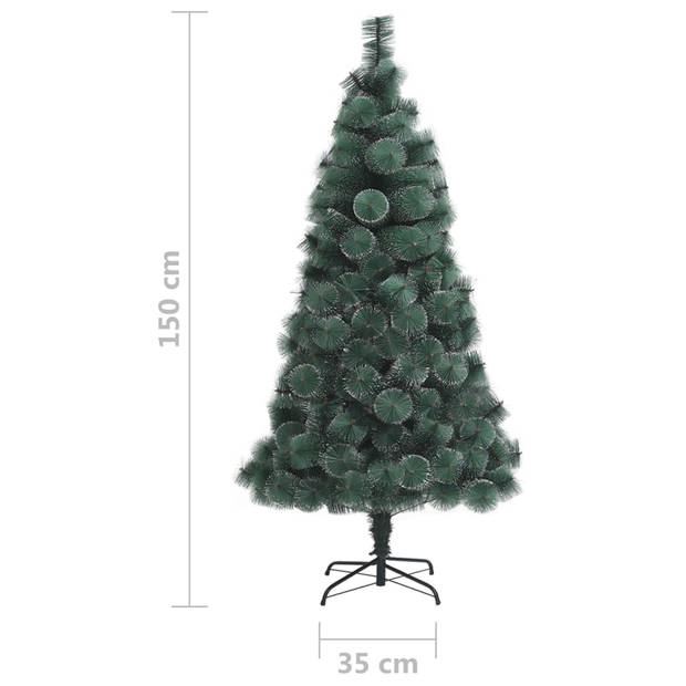 The Living Store Kunstkerstboom Deluxe - 150 cm - Groen PET - Staal