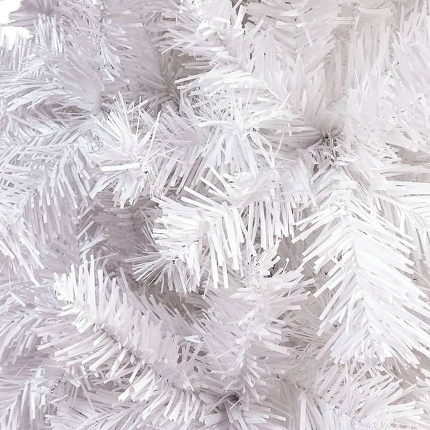 The Living Store Kunstkerstboom - Smalle witte kerstboom 120 cm - PVC en staal