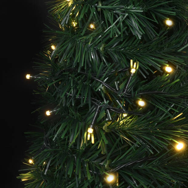 The Living Store Pop-up Kerstboom - Groen PVC - 210 cm - Met 200 LEDs