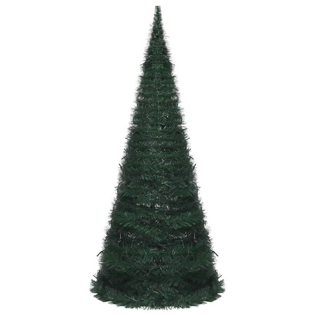 The Living Store Pop-up Kerstboom - Groen PVC - 210 cm - Met 200 LEDs