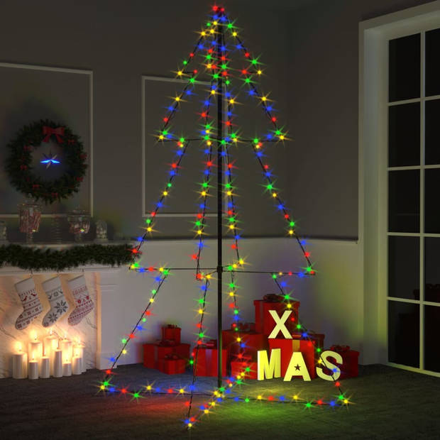 The Living Store Kerstkegelboom - Verlichting met 240 LEDs - 8 lichteffecten - ø 118 x 180 cm - Waterproof