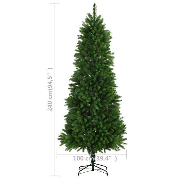 vidaXL Kunstkerstboom met levensechte naalden 240 cm groen