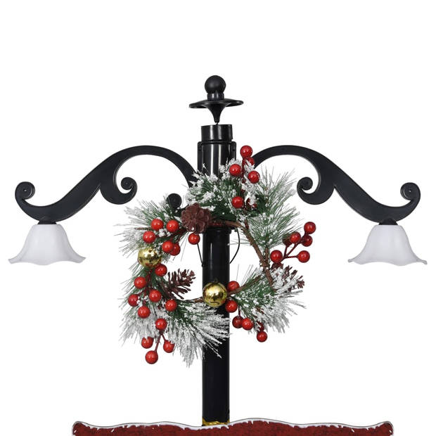 vidaXL Kerstboom sneeuwend met paraplubasis 170 cm PVC blauw