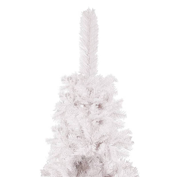 The Living Store Kunstkerstboom - Smalle witte kerstboom 120 cm - PVC en staal