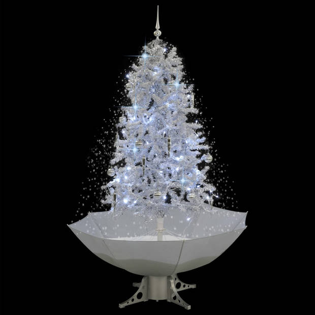 The Living Store Kunstkerstboom - Sneeuwende Kerstboom 170cm - LED verlichting - Inclusief decoraties