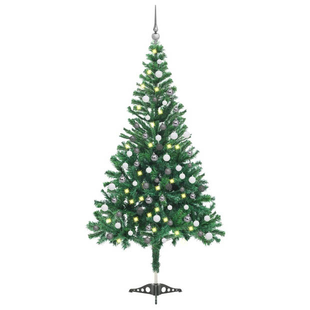 The Living Store Kunstkerstboom - 120 cm - Groen - Met 150 LEDs - USB-aansluiting