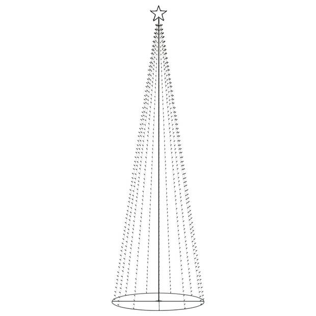 The Living Store Kerstkegelboom - Meerkleurig - PVC en metaal - 160 x 500 cm - 752 LEDs - IP44