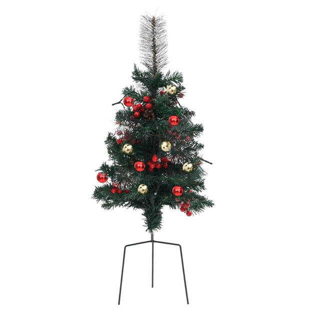 The Living Store Kerstboom LED Groen PVC - 76 cm - Met 89 uiteinden - Gedecoreerd - DC 4.5V