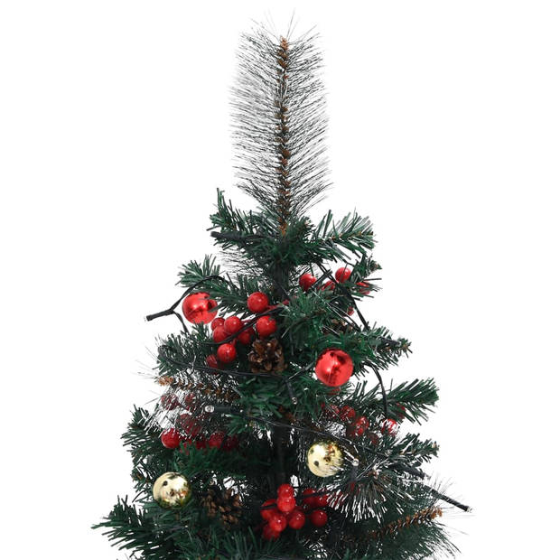 The Living Store Kerstboom LED Groen PVC - 76 cm - Met 89 uiteinden - Gedecoreerd - DC 4.5V