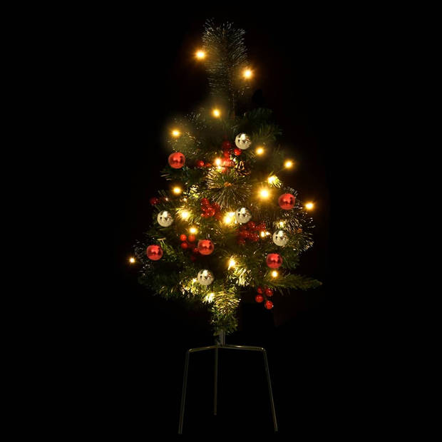 The Living Store Kerstboom LED Groen PVC - 76 cm - Met 89 uiteinden - Gedecoreerd - DC 4.5V