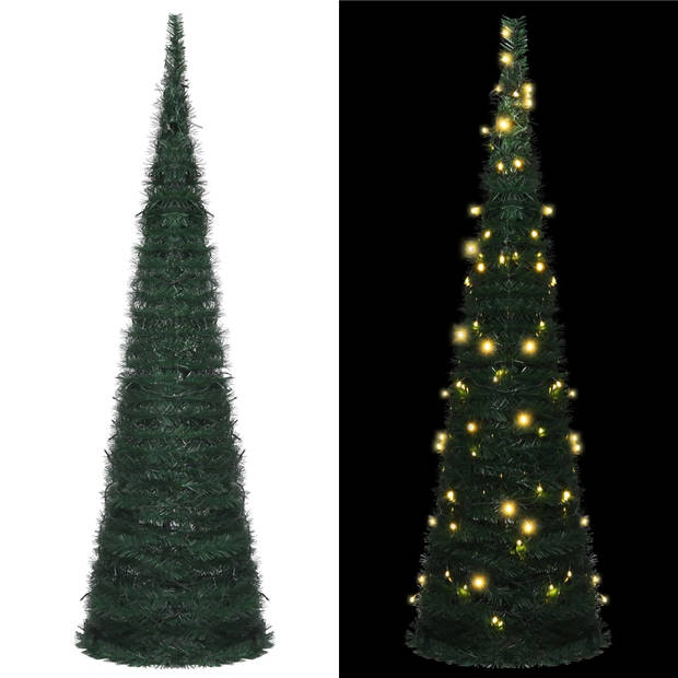 The Living Store Kerstboom - Pop-up - PVC - 150 cm - Groen