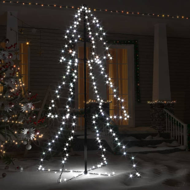 The Living Store Kerstkegelboom - 98 x 150 cm - Met 200 LEDs - 8 Lichteffecten