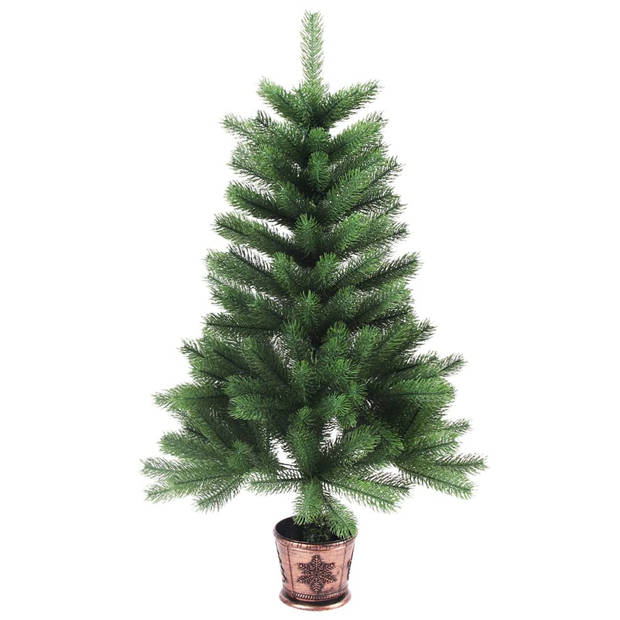 vidaXL Kunstkerstboom met levensechte naalden 65 cm groen