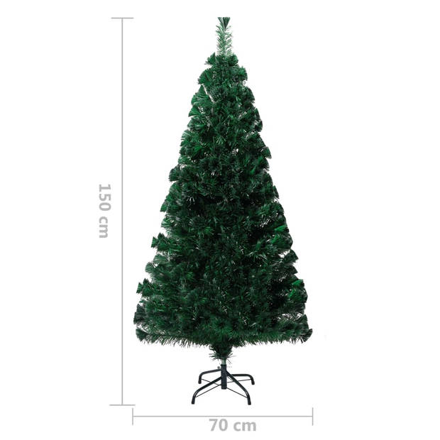 vidaXL Kunstkerstboom met standaard 150 cm glasvezel groen