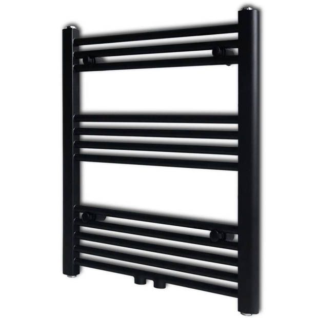 The Living Store Handdoekradiator Zwart - 600 x 764 mm - Dubbele functie - Schimmelwerend