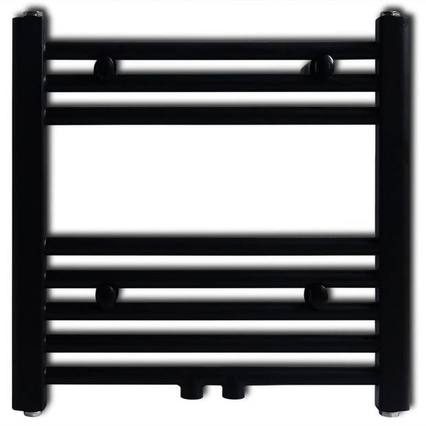 The Living Store Handdoekradiator - zwart - 480 x 480 mm - 8 dwarsbalken