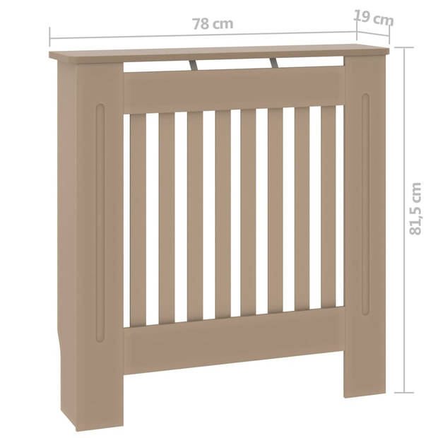 The Living Store Radiatorombouw - MDF - 78x19x81.5 cm - Verticale gelat