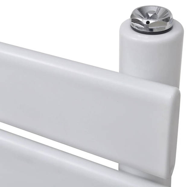 The Living Store Handdoekradiator - wit - 600 x 1.200 mm - 11 dwarsbalken - circulatiesysteem - eenvoudig te monteren