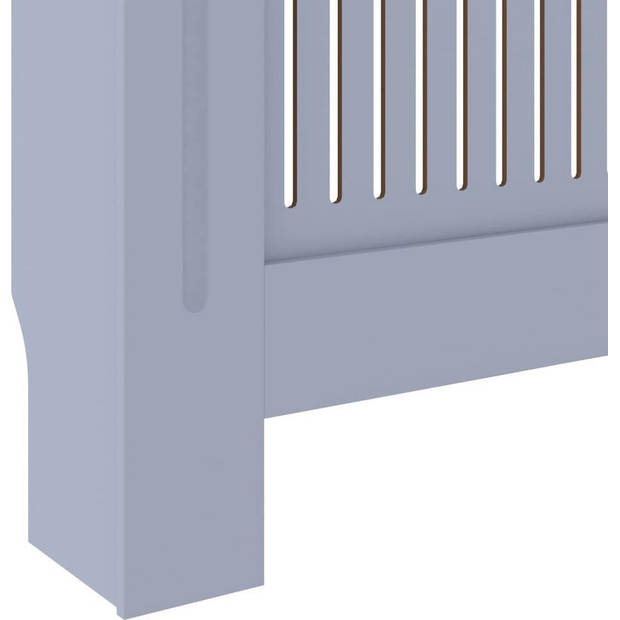 The Living Store Radiatorombouw - 142-205 x 20.5 x 82 cm - Grijs MDF