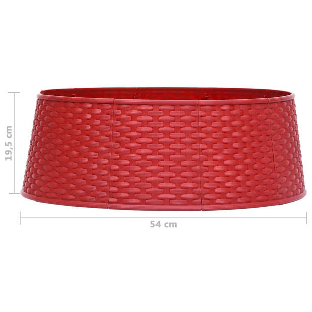 vidaXL Kerstboomrok Ø54x19,5 cm rood