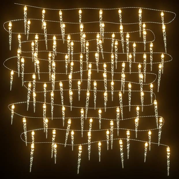 The Living Store Ijspegel Kerstverlichting - Decoratieve Lampen - Acryl - LED - 8 Lichteffecten - 5m Verlengkabel -