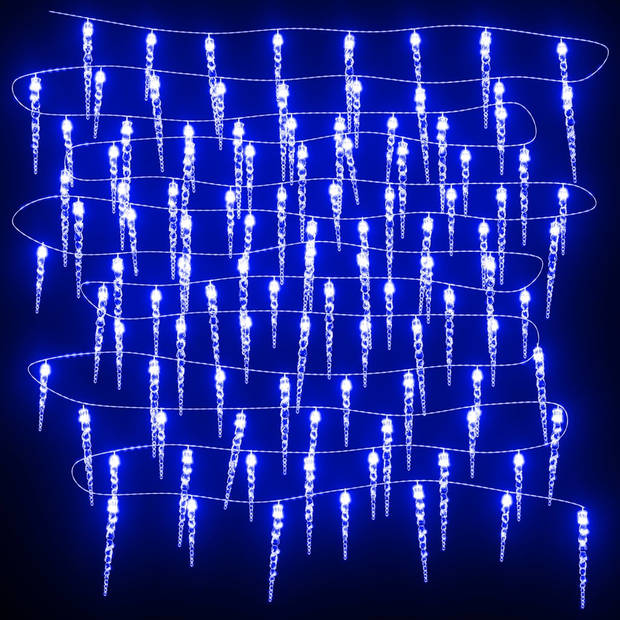 The Living Store Ijspegelverlichting - Acryl - 11/16 cm - Blauw - 40 LEDs