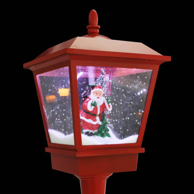 The Living Store Straatlantaarn Kerst - 180 cm - met Sneeuwfunctie - LED - Kunststof - Geschikt voor Binnen en Buiten