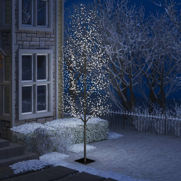 The Living Store Kunstkerstboom - Kersenbloesem - LED - 400 cm - Zwart stam