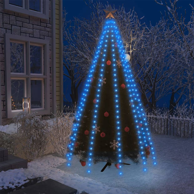 The Living Store LED Kerstboomverlichting - 300 LEDs - Blauw - PVCGeschikt voor 300 cm boom - 10 lichtsnoeren a 30 LEDs