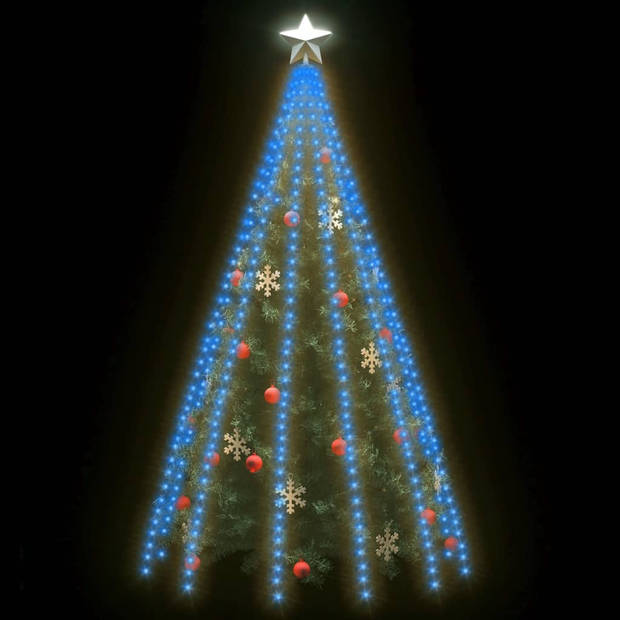 The Living Store LED-Boomlampjes Kerst - 500 LEDs - 8 Effecten - Waterafstotend - Binnen en Buiten - Donkergroene draad