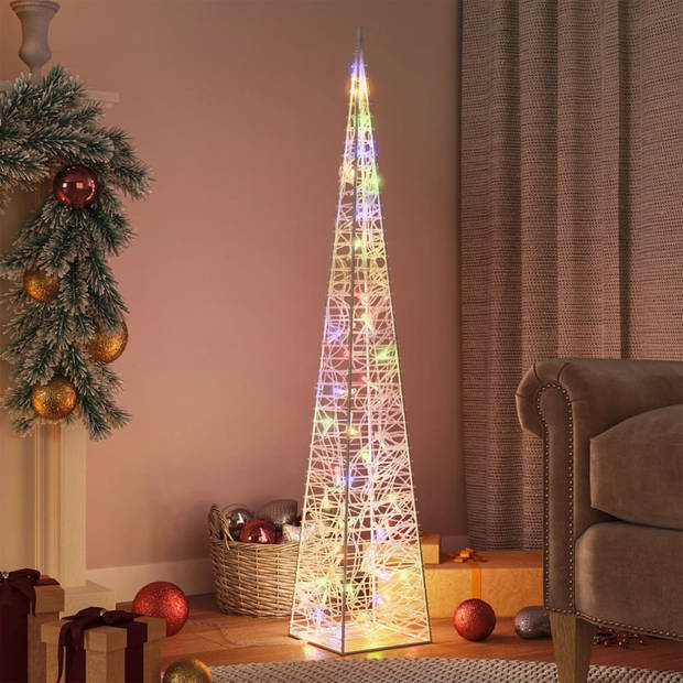 The Living Store Kerstlichtkegel LED Acryl - 10x10x120 cm - Meerkleurig - IP44