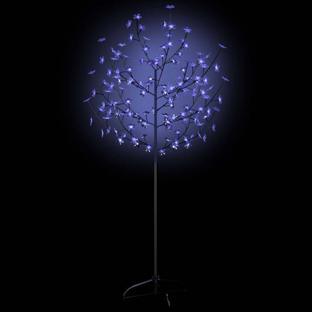 The Living Store Kerstboom The Living Store - Kersenbloesemboom - LED - 150 cm - Blauw licht - Flexibel - Uitvouwbaar -