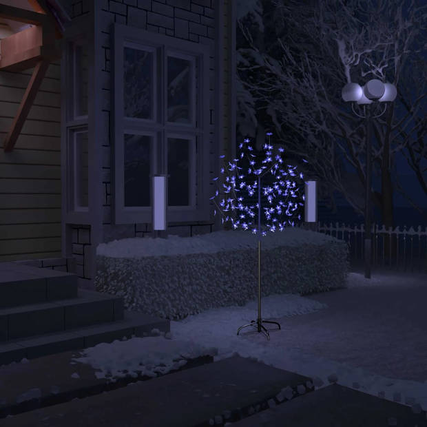 The Living Store Kerstboom The Living Store - Kersenbloesemboom - LED - 150 cm - Blauw licht - Flexibel - Uitvouwbaar -