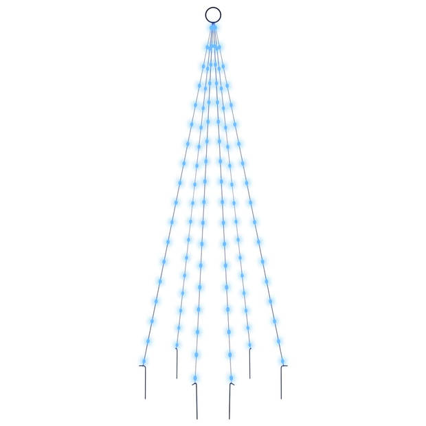 The Living Store LED-kerstboom - 70 x 180 cm - Blauw - 108 LEDs