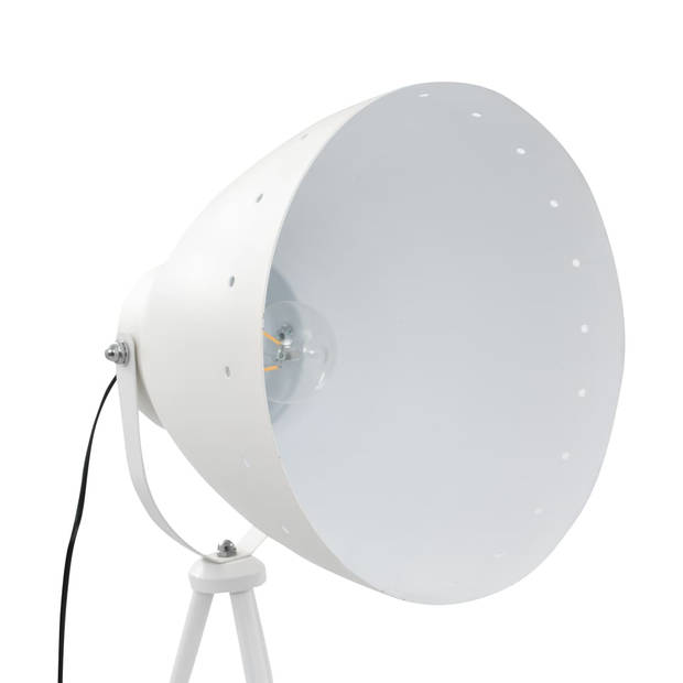 The Living Store Staande Lamp - Moderne Vloerlamp - Statiefvoet - Ovale Lampenkap - Verstelbare Kap - 70x74x146cm