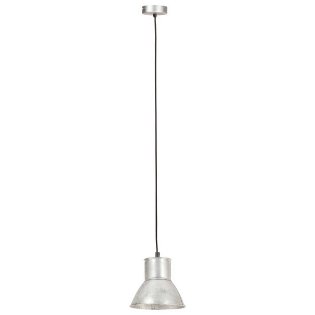 The Living Store Hanglamp - Industriële Stijl - Zilver - IJzer - 17x16 cm - 120 cm