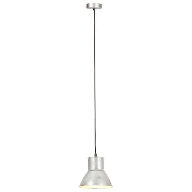 The Living Store Hanglamp - Industriële Stijl - Zilver - IJzer - 17x16 cm - 120 cm