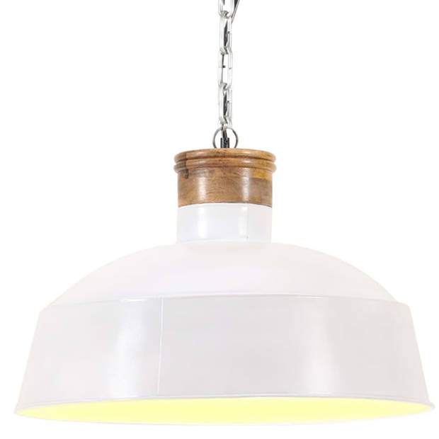 The Living Store Hanglamp Industrieel - Ø58x142 cm - IJzer - Mangohout