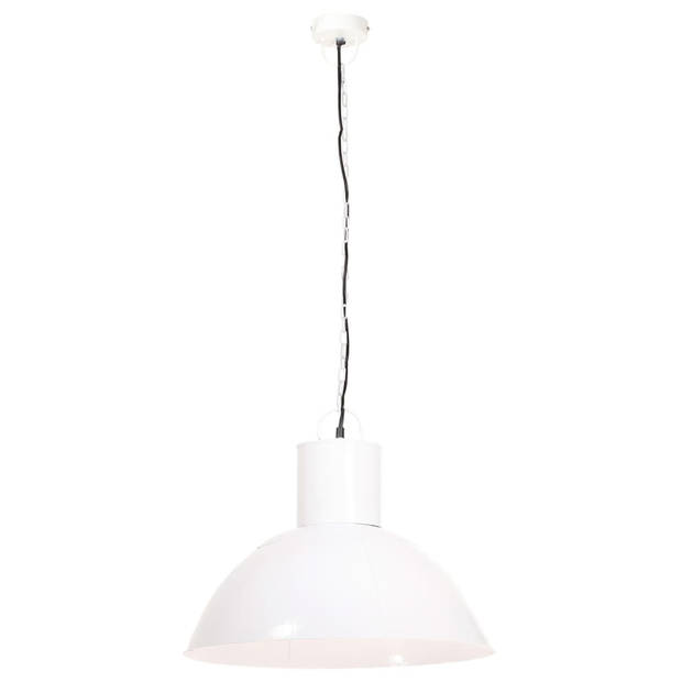 The Living Store Hanglamp Industriële Stijl - 48 x 41 cm - Wit - E27 fitting