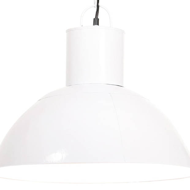 The Living Store Hanglamp Industriële Stijl - 48 x 41 cm - Wit - E27 fitting