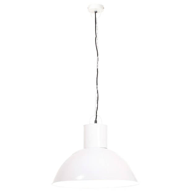 The Living Store Hanglamp Industriële Stijl - 48 x 41 cm - Wit - E27 fitting