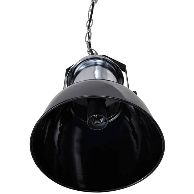 The Living Store Hanglamp - Moderne - Hanglampen - Afmeting- 23 x 36 cm - Kleur- Zwart en zilver - Materiaal- Metaal