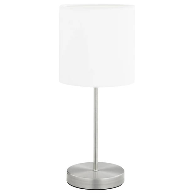 The Living Store Tafellamp Set - Nachtlampje - Moderne Stijl - Aanraakknop - 16 x 38.5 cm - Wit/Zilver