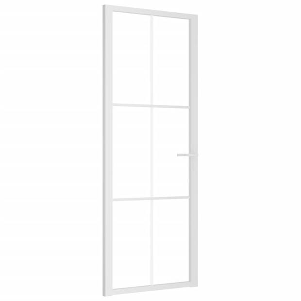 The Living Store Glazen Binnendeur - 76 x 201.5 cm - Gehard glas - Aluminium frame