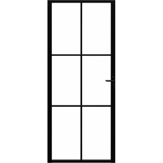 The Living Store Deurglas - Glazen deur - 83 x 201.5 cm - Sterk en stevig - Transparante glaspanelen - Modern ontwerp