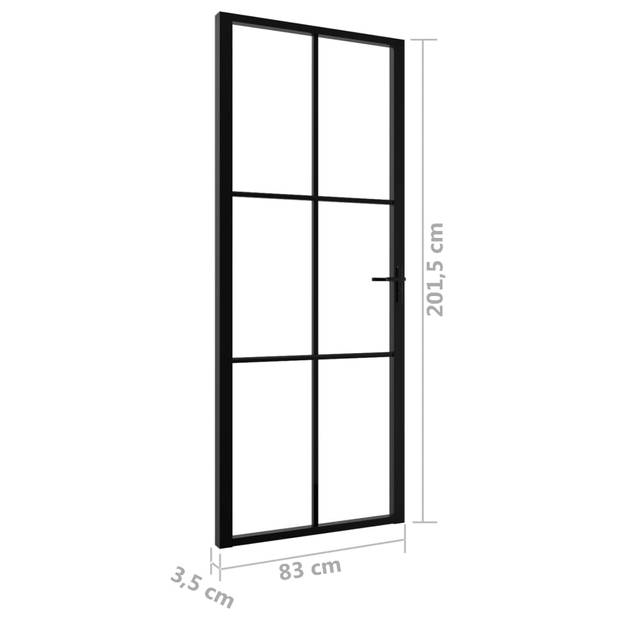 The Living Store Deurglas - Glazen deur - 83 x 201.5 cm - Sterk en stevig - Transparante glaspanelen - Modern ontwerp