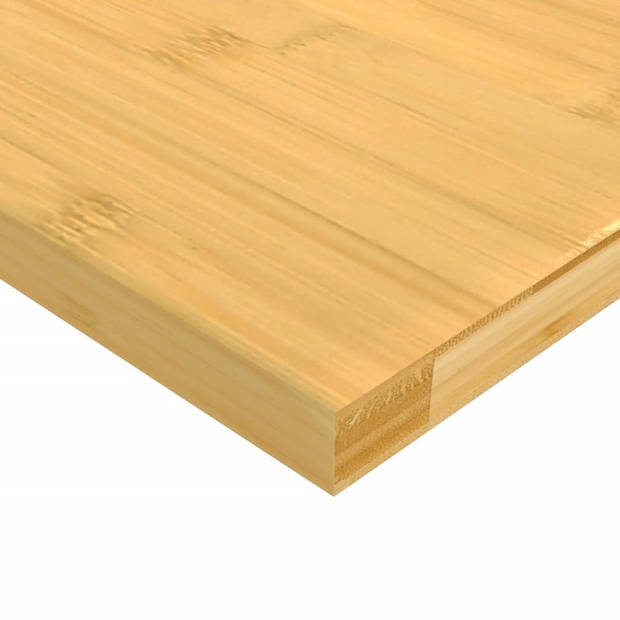 The Living Store Wandplank Rustieke Stijl - 40x20x1.5 cm - Bamboe - Extra opbergruimte - Eenvoudig schoon te maken